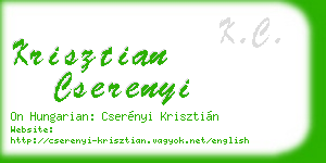 krisztian cserenyi business card